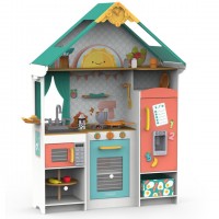 Bucatarie Casuta de joaca copii MORNING SUNSHINE PLAY KITCHEN KidKraft cu accesorii sunte si lumini